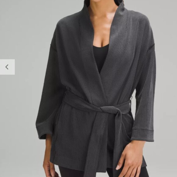 Ribbed Softstreme Belted Wrap - Picture 1 of 3